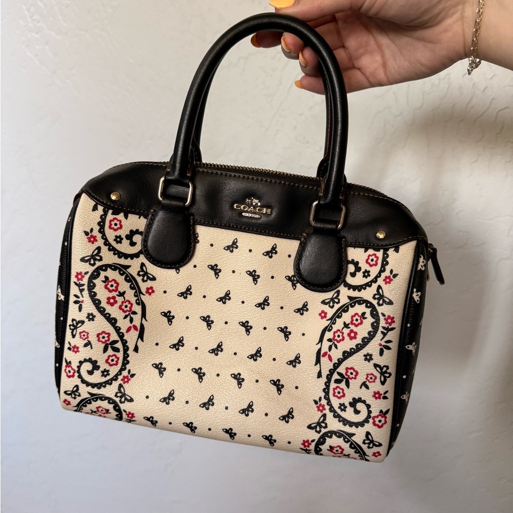 Coach Mini Bennet Satchel in Butterfly Bandana